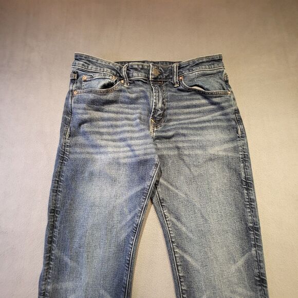 American Eagle Mens 32x29 Athletic Straight Air Flex Distressed Denim Jeans - Picture 2 of 10